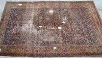 Lot 1239 - A large Ferahan carpet, of Herati design, (cut...