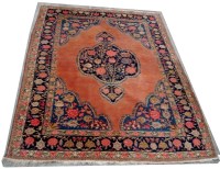 Lot 1240 - A Tabriz style rug, with floral design to...