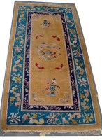 Lot 1242 - A small first half 20th Century Chinese rug,...