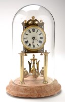 Lot 1263 - A German brass anniversary clock, 20th Century,...