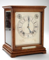 Lot 1268 - A late 19th/early 20th Century oak cased...