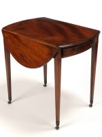 Lot 1281 - A George III mahogany Pembroke table, the top...