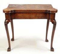 Lot 1284 - An early George III mahogany card table, the...