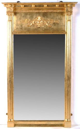 Lot 1287 - A Regency pier glass mirror, the gilt frame...
