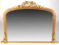 Lot 1288 - A 19th Century D-shaped overmantel mirror, in...