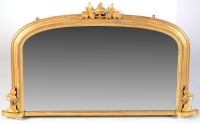 Lot 1289 - A mid 19th Century gilt overmantel mirror, in...