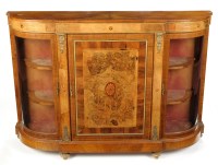 Lot 1304 - A Victorian walnut breakfront credenza, the...