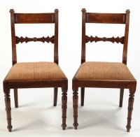 Lot 1317 - A set of four George IV mahogany dining chairs,...