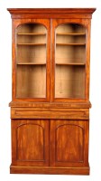 Lot 1333 - A Victorian mahogany bookcase, with a flared...