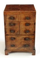 Lot 1335 - A George III mahogany night table of square...