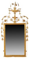 Lot 1342 - A 19th Century wall mirror, with rectangular...