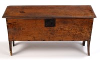 Lot 1350 - A late 17th Century elm coffer, with...