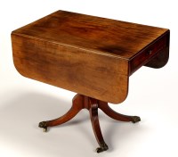 Lot 1353 - A late Georgian mahogany Pembroke table, with...