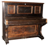 Lot 1358 - An upright overstrung piano, by Steinway &...