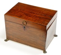 Lot 1366 - A 19th Century rectangular mahogany box with...