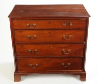 Lot 1374 - A Georgian mahogany chest of four long...