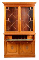 Lot 1383 - A Victorian mahogany secretaire bookcase, with...