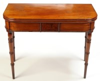 Lot 1384 - A late Georgian mahogany tea table, with a...