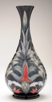 Lot 3 - Moorcroft: floral pattern tapering vase,...