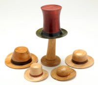 Lot 44 - Andrew Hall: five hats, one on stand, all...