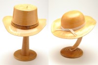Lot 46 - Andrew Hall: a lady's and a gentleman's hat on...