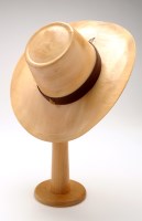 Lot 47 - Andrew Hall: a gentleman's hat on wooden stand,...
