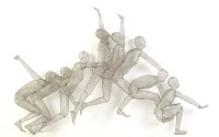 Lot 64 - Michelle Castles ''The Jump'' welded wire mesh...