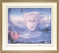 Lot 114 - Philip Clarke LION FISH AND ANCIENT RUINS...