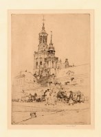 Lot 124 - Sir Frank Short, RA, PRE ''TOWERS OF CAMPEN''...