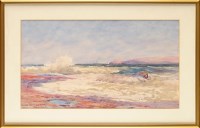 Lot 145 - William Lister, ARAS WAVES BREAKING ON A BEACH...