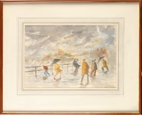 Lot 190 - **** Gowans A BLUSTERY DAY TYNEMOUTH signed...