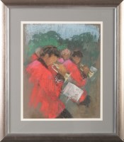 Lot 193 - Tom Dack ''THE COLLIERY BAND'' signed pastel...