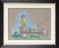 Lot 194 - Tom Dack ''CIVIC CENTRE, NEWCASTLE'' signed;...