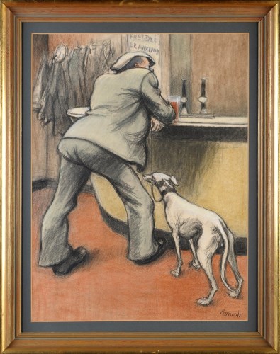 Lot 195 - Norman Stansfield Cornish ''MAN WITH A...