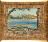 Lot 264 - Robert Henry Fouques ''MENTON FROM THE CAP...