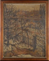 Lot 276 - Jakob Nussbaum WINTER CITYSCAPE WITH A VIEW...