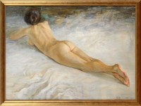Lot 296 - **** Kanba FEMALE NUDE signed and dated 1995;...