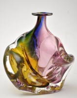 Lot 1001 - Adam Aaronson: a coloured glass vase of...