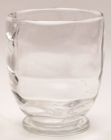 Lot 1013 - A clear glass vase, probably by Orrefors....