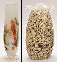Lot 1018 - Murano, Italy: a glass vase, flared shaped rim...