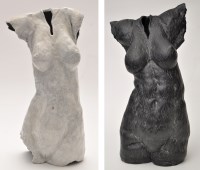 Lot 1057 - Gill Bliss: two sculptures of female torsos,...