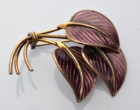 Lot 1102 - Hans Myhre, Norway: a silver gilt and purple...