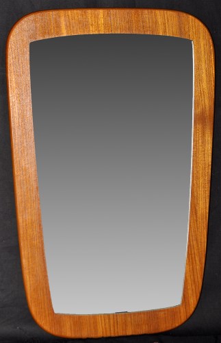 Lot 1137 - A teak wall mirror, 60 x 38cms.