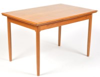 Lot 1142 - A.B.J., Denmark: a teak draw leaf dining table,...