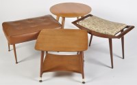 Lot 1153 - An oak two-tier coffee table, 55cms wide; a...