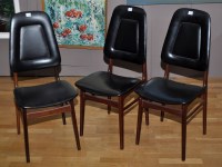 Lot 1166A - A set of six teak dining chairs, c.1970's,...