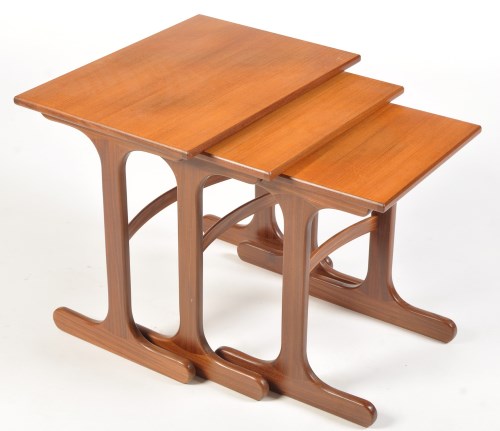Lot 1196 - G-Plan: a 'Fresco Range' nest of three teak...