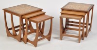 Lot 1205 - G-Plan: two nests of three teak occasional...
