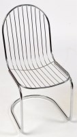 Lot 1215 - A French chrome mid 20th Century chair, 90cms...