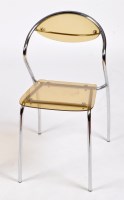 Lot 1216 - A plastic and chrome modernist chair, 84cms high.